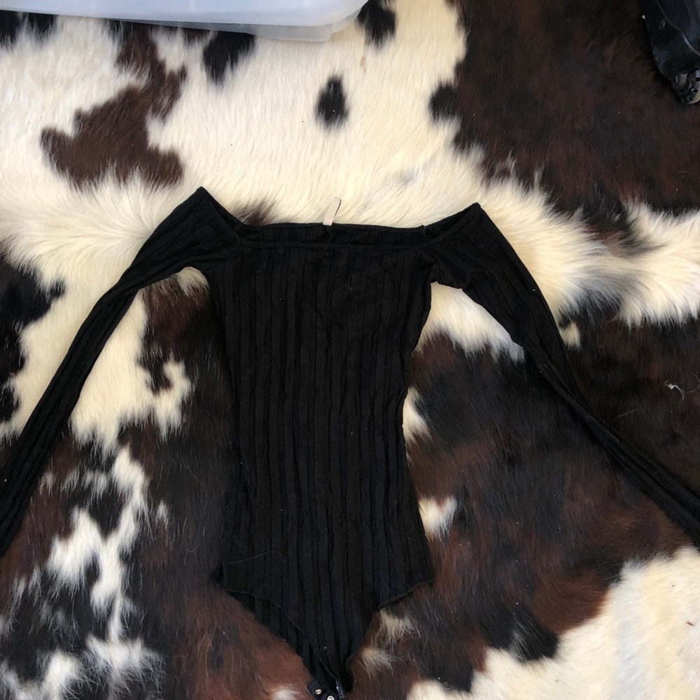 Black Emma and sam ribbed bodysuit